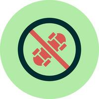 No Skateboard Vector Icon