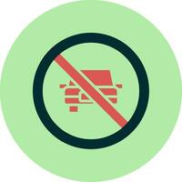 No Car Vector Icon