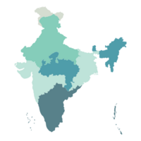 Map of India administrative regions. India map png