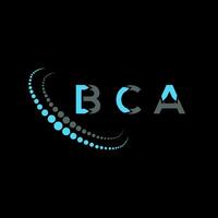 BCA letter logo creative design. BCA unique design. vector