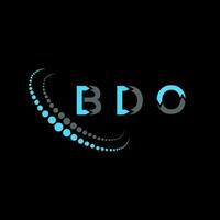 BDO letter logo creative design. BDO unique design. vector
