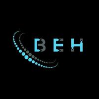 BEH letter logo creative design. BEH unique design. vector