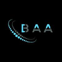 BAA letter logo creative design. BAA unique design. vector