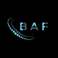 diseño creativo del logotipo de la letra baf. diseño único de baf. vector