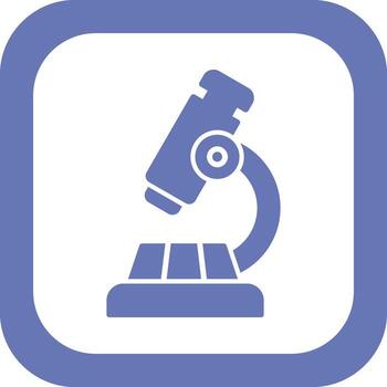icono de vector de microscopio