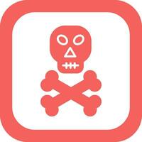 icono de vector de calavera