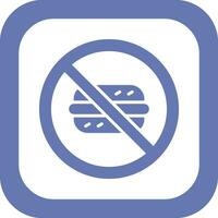 No Fast Food Vector Icon