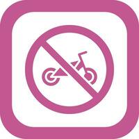 No Bicycle Vector Icon