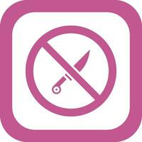 No cuchillo vector icono