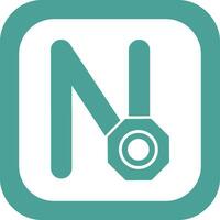 Capital N Vector Icon