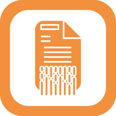 Shredding Vector Icon