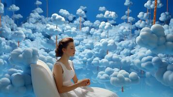 Clouds background wallpaper, colorful sky design, photo