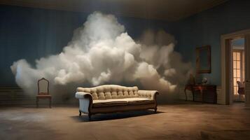 Clouds background wallpaper, colorful sky design, photo