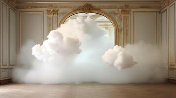 Clouds background wallpaper, colorful sky design, photo