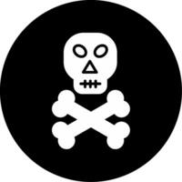 icono de vector de calavera