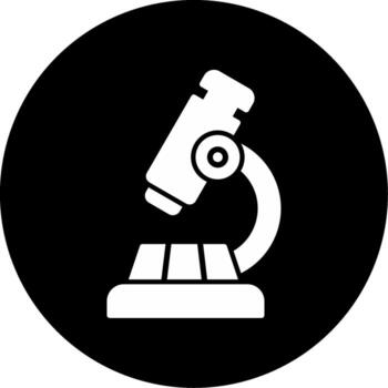 icono de vector de microscopio