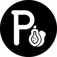 Small P Vector Icon