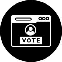 icono de vector de voto