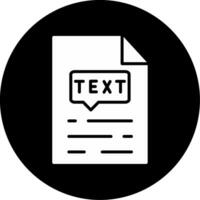 icono de vector de texto