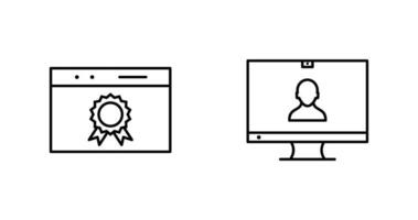 web award and video communication  Icon vector