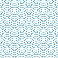 Blue Japanese wave pattern background. Japanese pattern vector. Waves background illustration. for clothing, wrapping paper, backdrop, background, gift card. vector