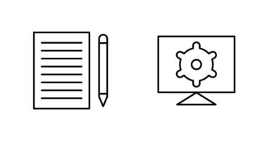 write feedback and computer settings Icon vector