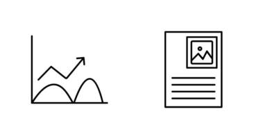 trend in graph and picture attachemnet  Icon vector