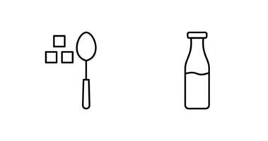 sugar and Milk bottle  Icon vector