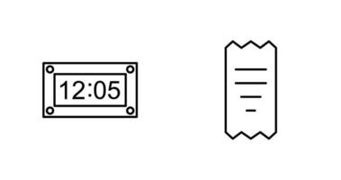 timer and receipt Icon vector