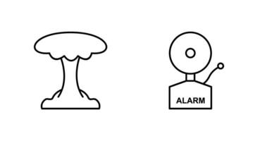 explosion and alarms Icon vector