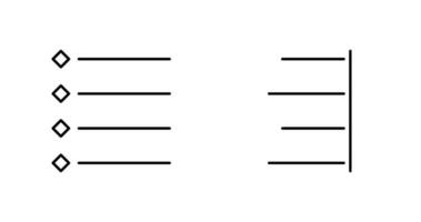 bulleted list and Right align  Icon vector