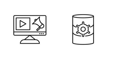 Digital Marketing and Database Management Icon vector