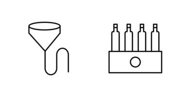 beer bong and pack of beers Icon vector