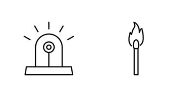 siren and lit matchstick Icon vector