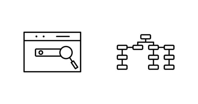 SEO And Seo structure Icon vector
