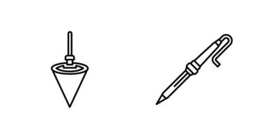 Plumb Bob and Soldering Icon vector