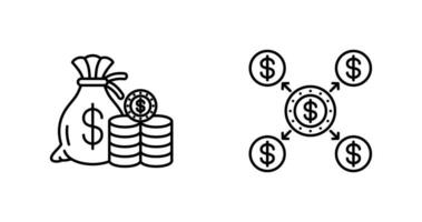 Saving and Distribution Icon vector