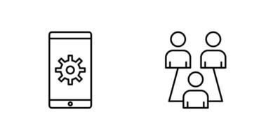 Network Settings and Connected Users Icon vector