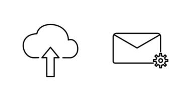 Upload to Cloud and Message Settings Icon vector