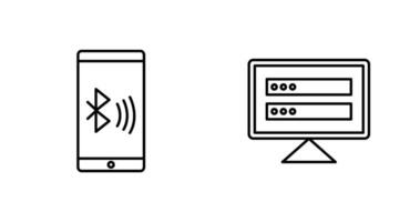 conectado dispositivo y corrompido datos icono vector