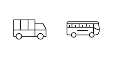 Truck and Bus Icon vector