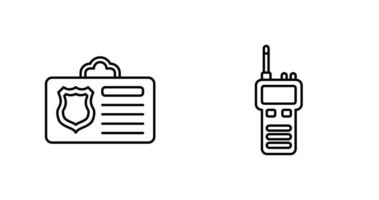 ID Card and talkie Icon vector