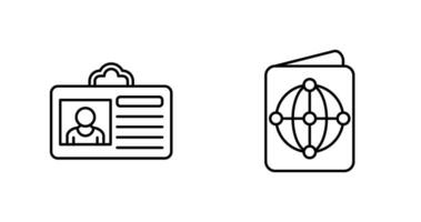 Criminal Card and Passport Icon vector