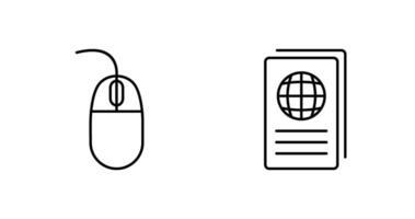 Mouse and Global Report Icon vector