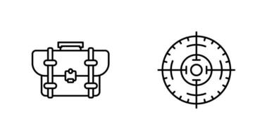 Briefcase and Target Icon vector
