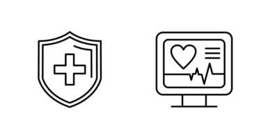 Protection and Plus Icon vector