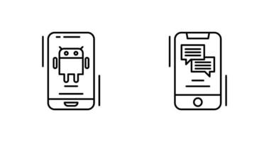 Android and Text Icon vector