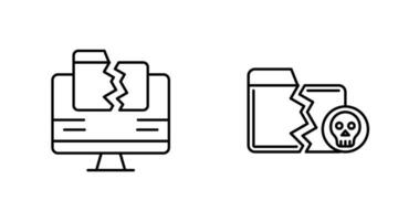 Data Loss and Infected Icon vector