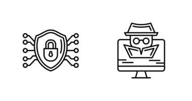 Protection and Spyware Icon vector