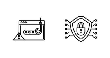 suplantación de identidad contraseña y seguridad icono vector